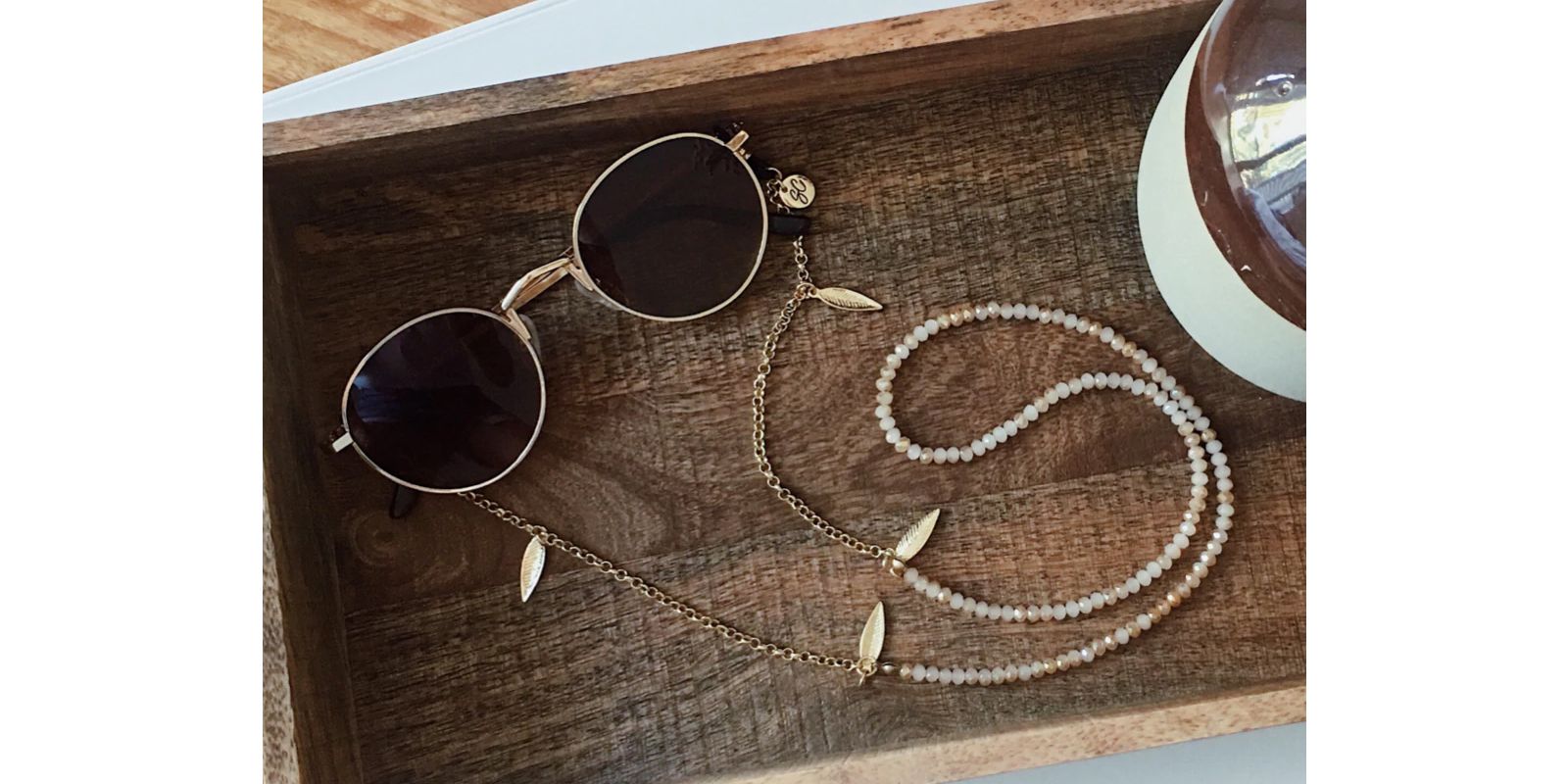 Sunny Cords Bead It Beige Chain