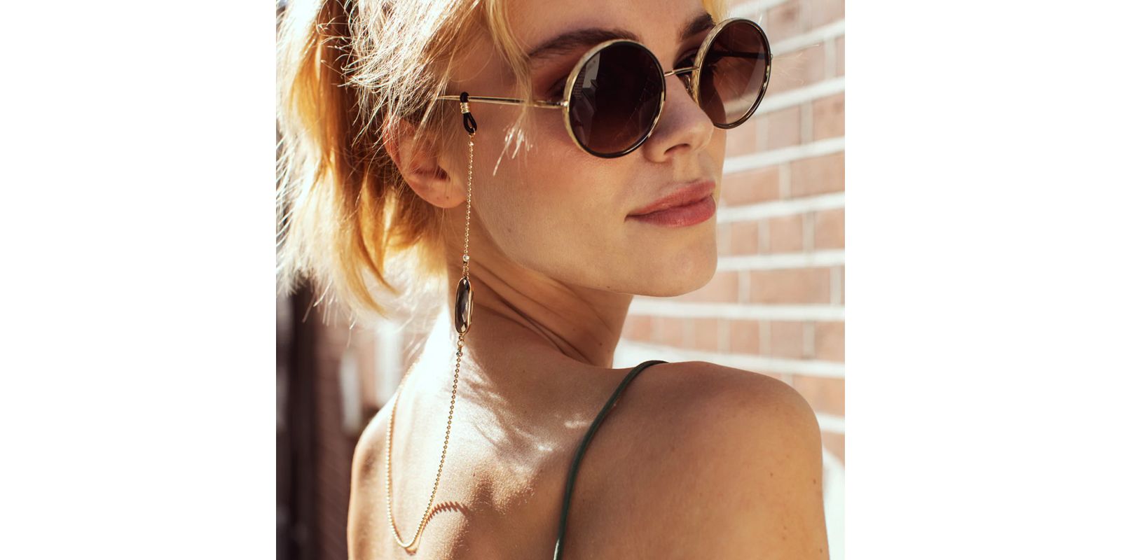 Sunny Cords Crystal Love Gold-Black Chain