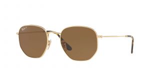 Ray-Ban Hexagonal Metal RB 3548N 001/57 Polarized 51mm