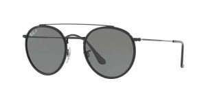 Ray-Ban Round Double Bridge RB 3647N 002/58 Polarized 51mm