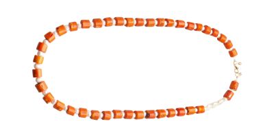 Kaleos Natural Pearl Orange Chain Combination